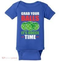 Grab Your Balls ItS Bocce Time Bocce Bocce Ball Gift Baby Bodysuit thumb 0