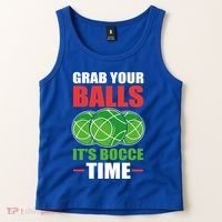 Grab Your Balls ItS Bocce Time Bocce Bocce Ball Gift Tank Top thumb 2