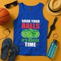 Grab Your Balls ItS Bocce Time Bocce Bocce Ball Gift Tank Top thumb 4