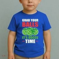 Grab Your Balls ItS Bocce Time Bocce Bocce Ball Gift Toddler T-Shirt thumb 2