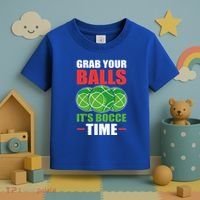 Grab Your Balls ItS Bocce Time Bocce Bocce Ball Gift Toddler T-Shirt thumb 3