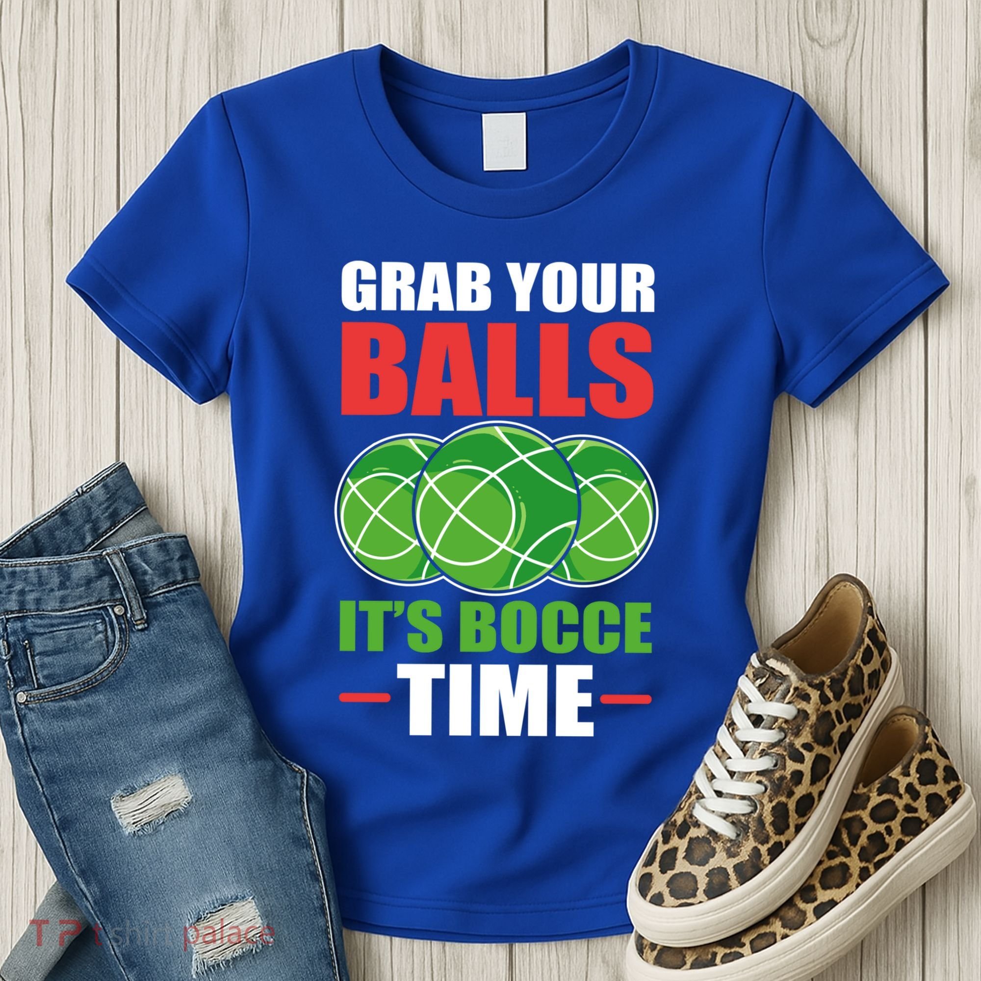 Grab Your Balls ItS Bocce Time Bocce Bocce Ball Gift Women's T-Shirt
