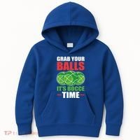 Grab Your Balls ItS Bocce Time Bocce Bocce Ball Gift Kids Hoodie thumb 0