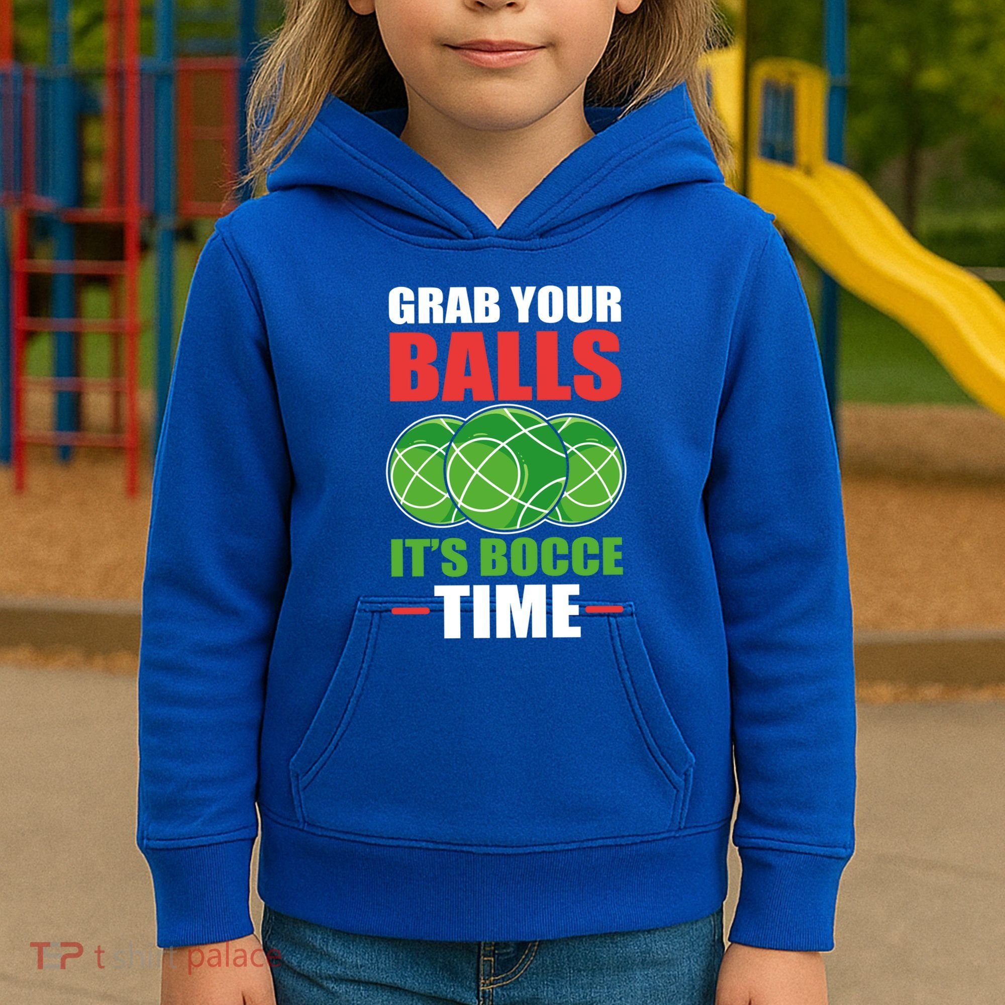 Grab Your Balls ItS Bocce Time Bocce Bocce Ball Gift Kids Hoodie