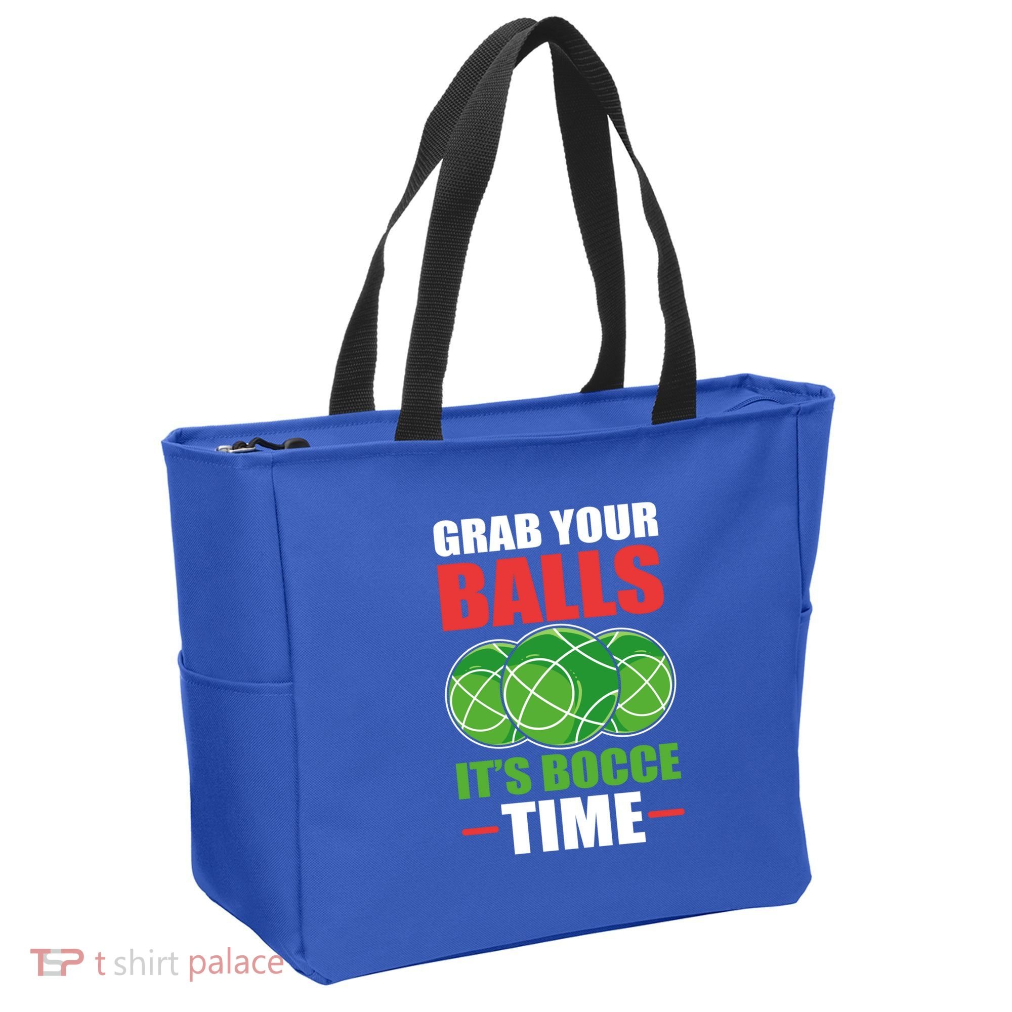 Grab Your Balls ItS Bocce Time Bocce Bocce Ball Gift Tote Bag