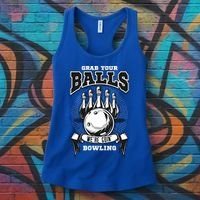 Grab Your Balls WeRe Going Bowling! Gift Women's Tank Top thumb 3