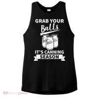 Grab Your Balls Its Canning Season Retro Ladies PosiCharge Tri-Blend Wicking Tank thumb 0