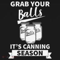 Grab Your Balls Its Canning Season Retro Women's Hoodie thumb 2