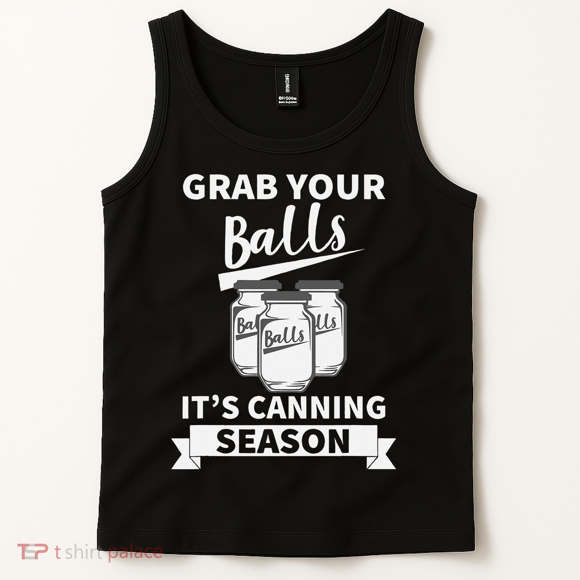 Grab Your Balls Its Canning Season Retro Tank Top