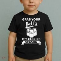 Grab Your Balls Its Canning Season Retro Toddler T-Shirt thumb 2