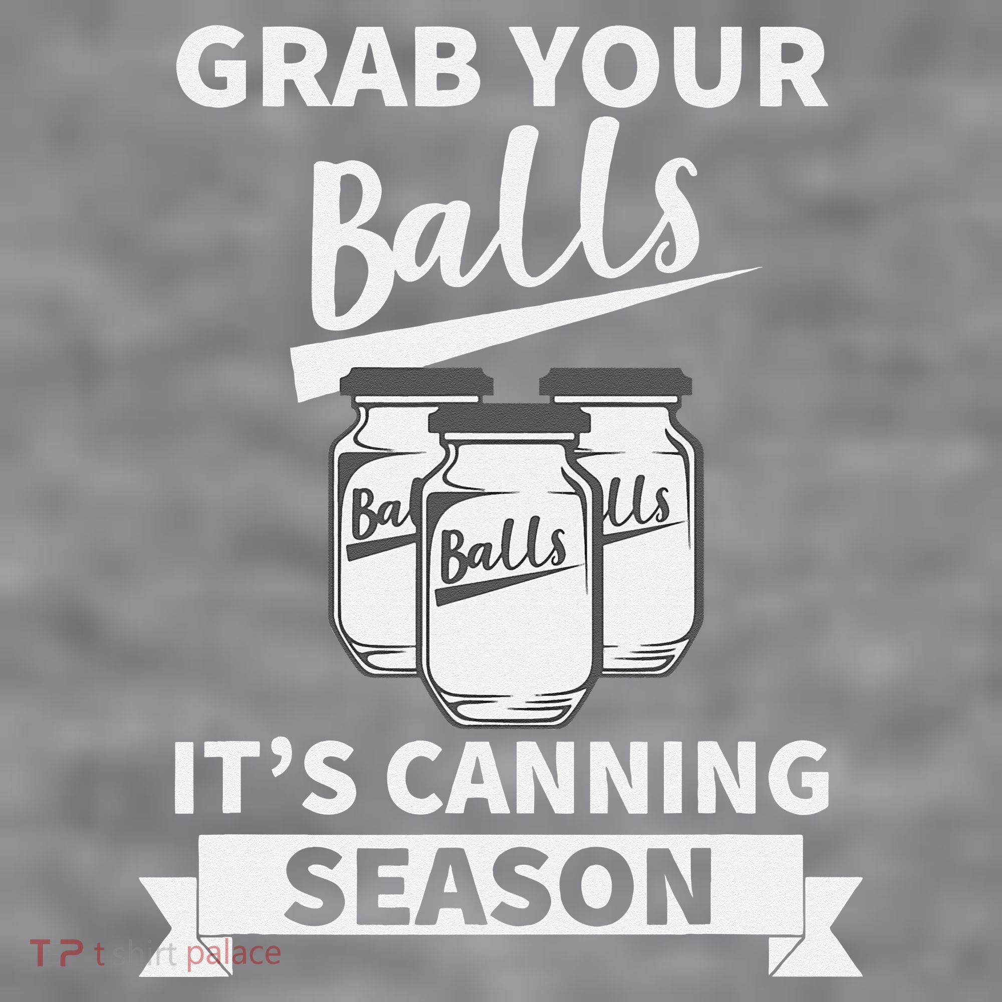 Grab Your Balls Its Canning Season Retro Women's Racerback Cropped Tank