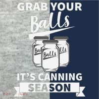 Grab Your Balls Its Canning Season Retro Kids Colorblock Raglan Jersey thumb 2