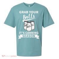 Grab Your Balls Its Canning Season Retro Sueded Cloud Jersey T-Shirt thumb 0