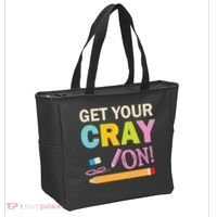 Get Your Cray On Funny School Student Teachers Graphics Plus Size Premium Shirt Tote Bag thumb 2