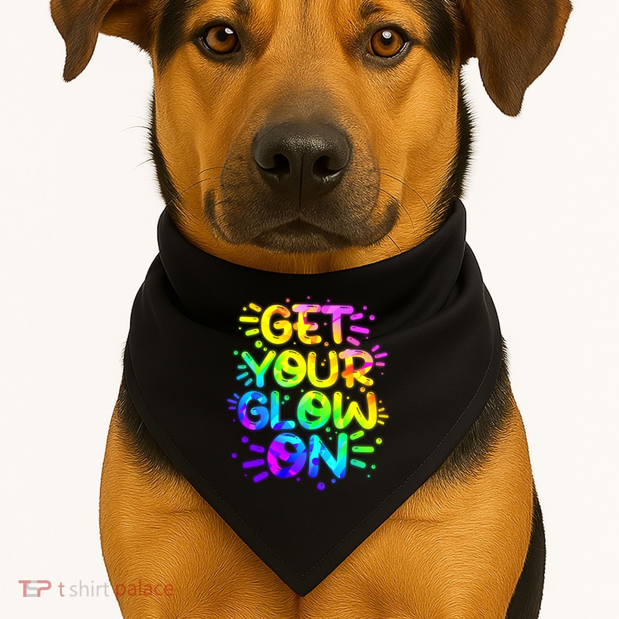 Get Your Glow On USA-Made Doggie Bandana
