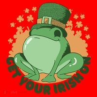 Get Your Irish On St Patricks Day Frog Santa Hat thumb 1
