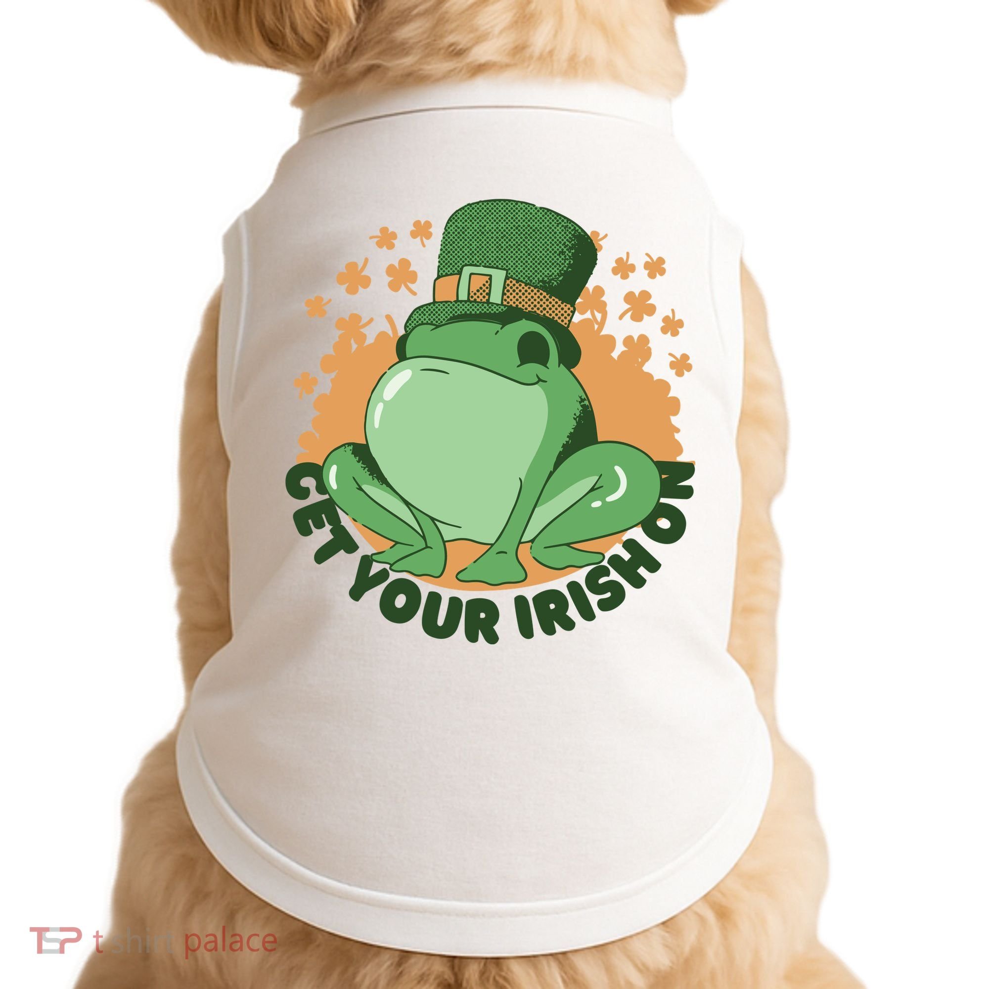 Get Your Irish On St Patricks Day Frog Doggie Tank