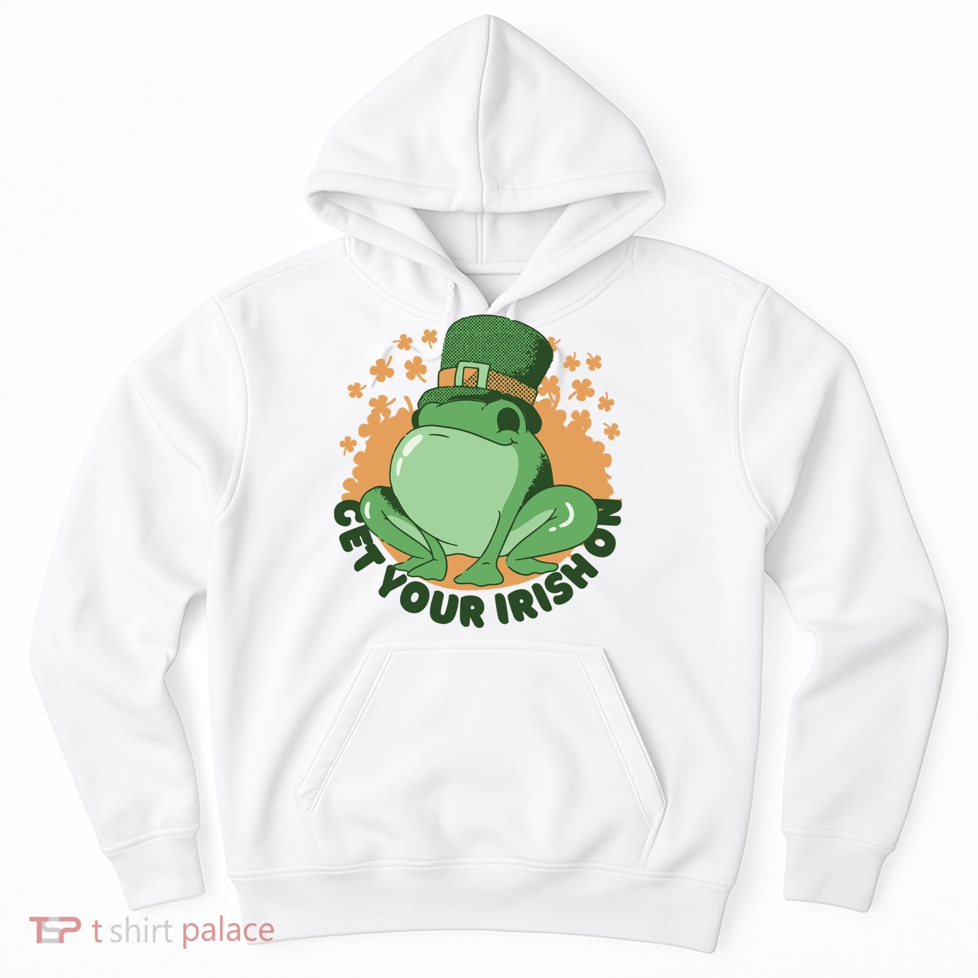 Get Your Irish On St Patricks Day Frog Hoodie