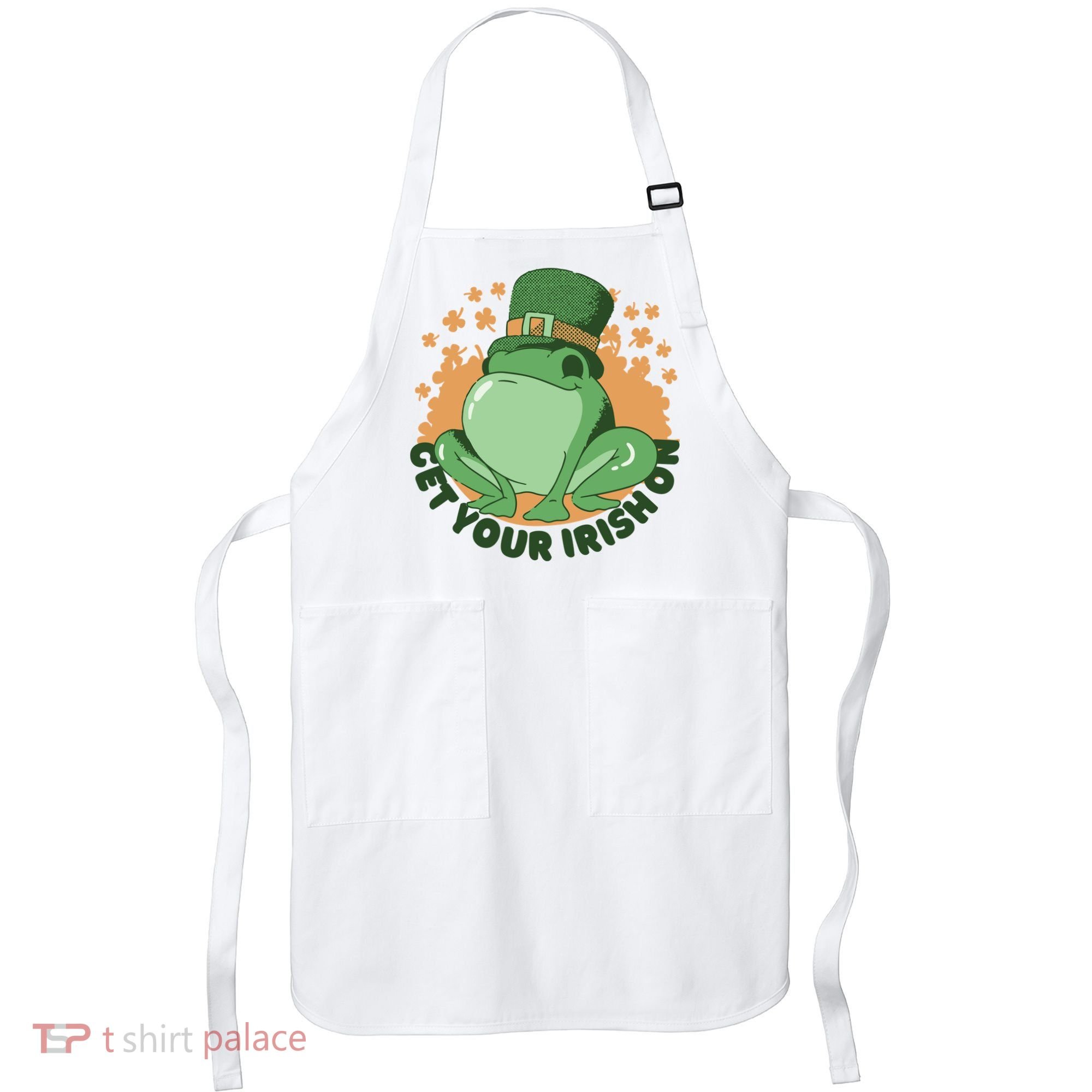 Get Your Irish On St Patricks Day Frog Apron