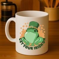 Get Your Irish On St Patricks Day Frog Coffee Mug thumb 4