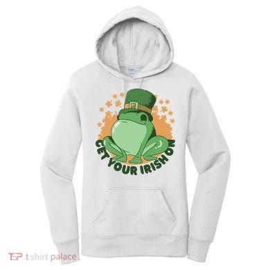 Get Your Irish On St Patricks Day Frog Women's Hoodie