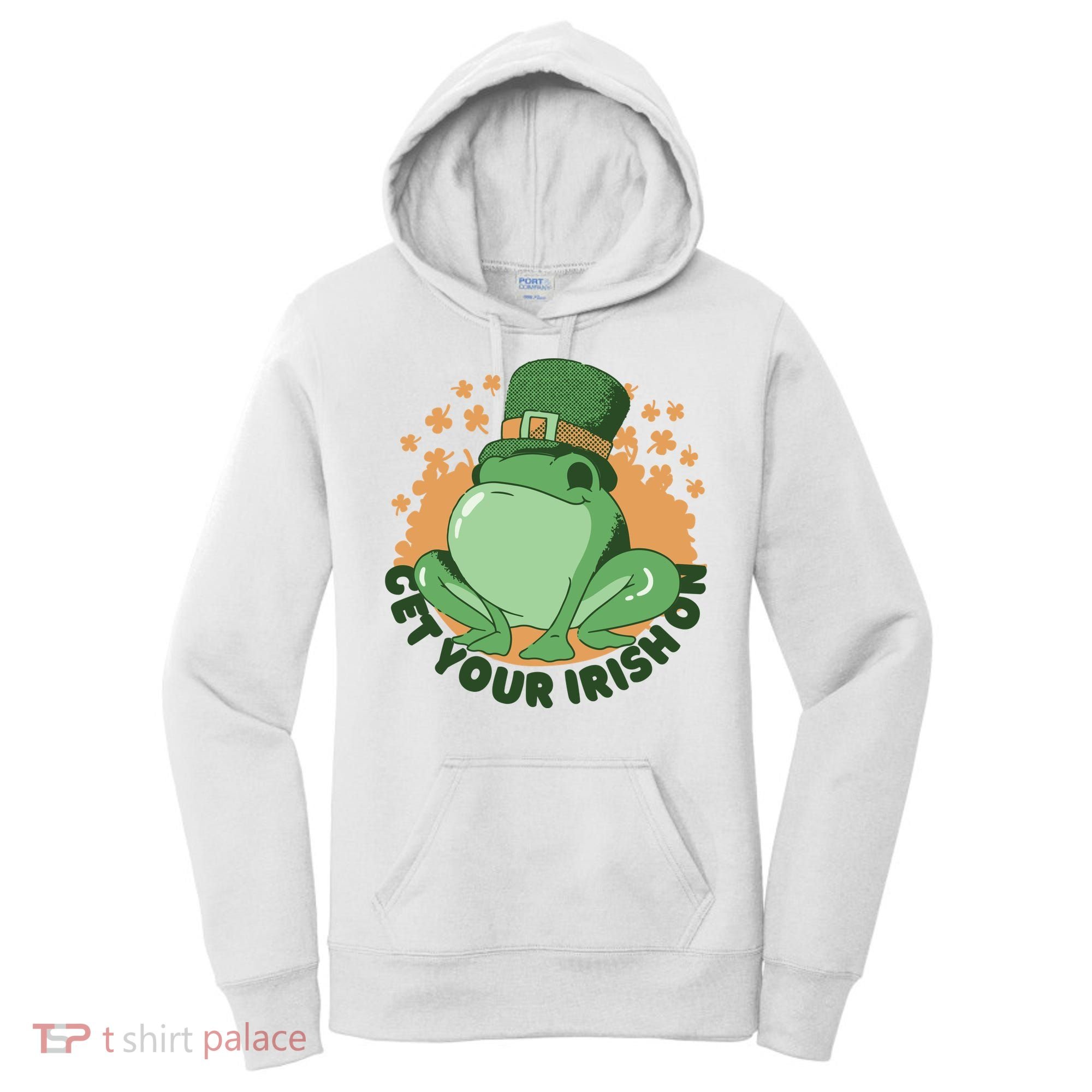 Get Your Irish On St Patricks Day Frog Women's Hoodie