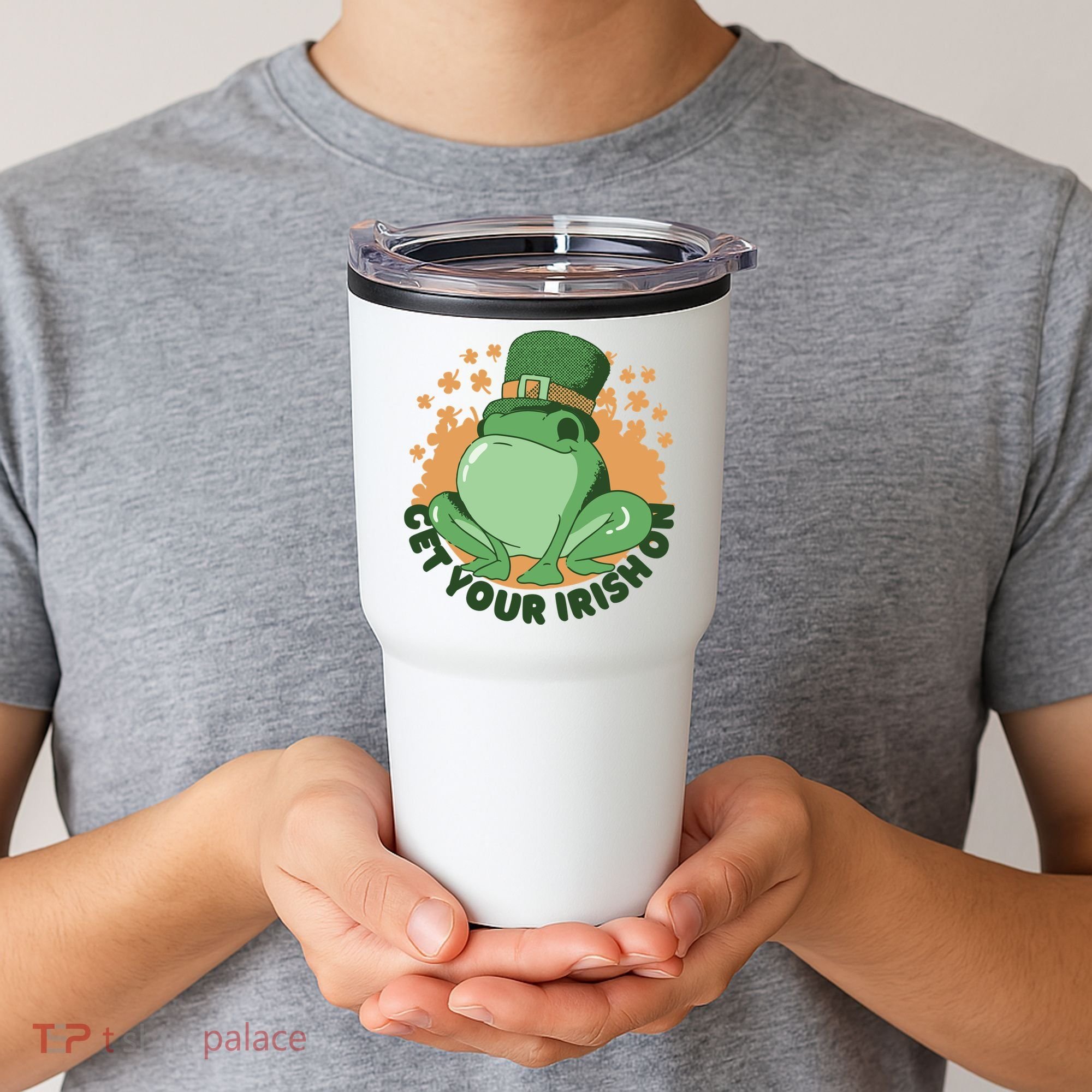 Get Your Irish On St Patricks Day Frog Tumbler