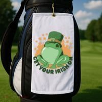 Get Your Irish On St Patricks Day Frog Golf Towel thumb 2
