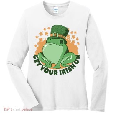 Get Your Irish On St Patricks Day Frog Women's Long Sleeve Shirt