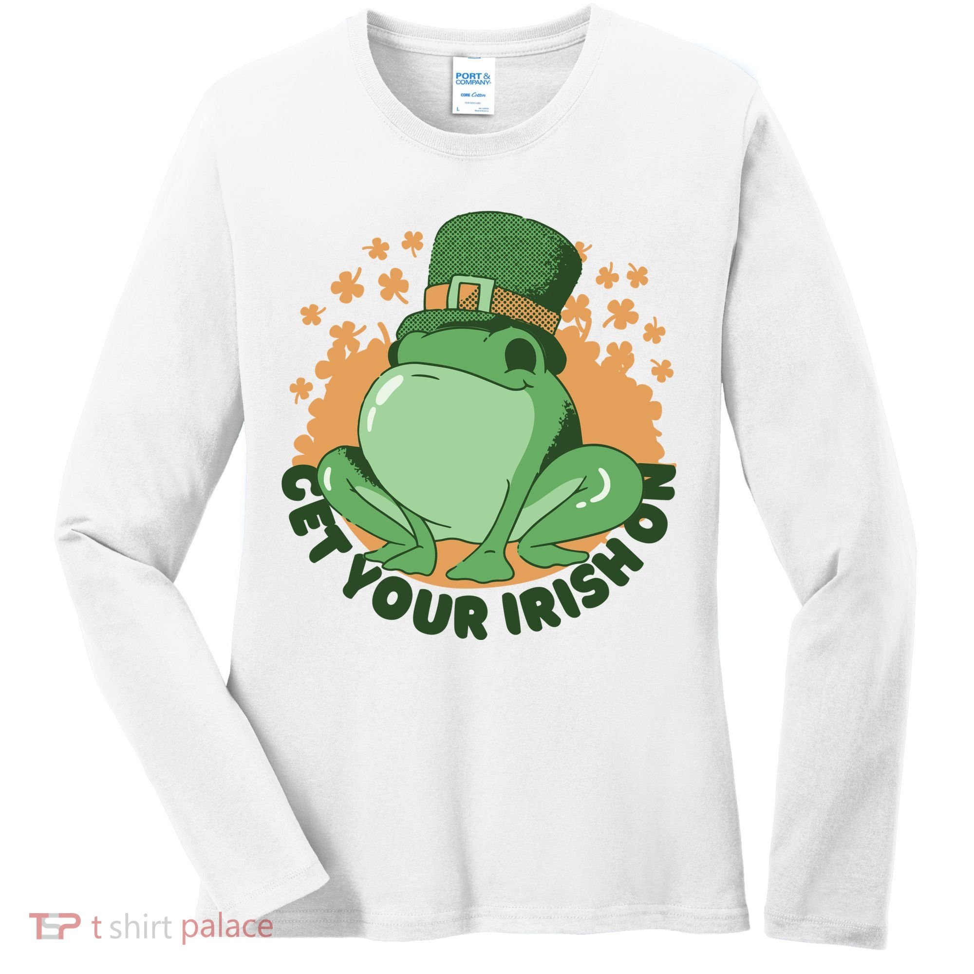 Get Your Irish On St Patricks Day Frog Women's Long Sleeve Shirt