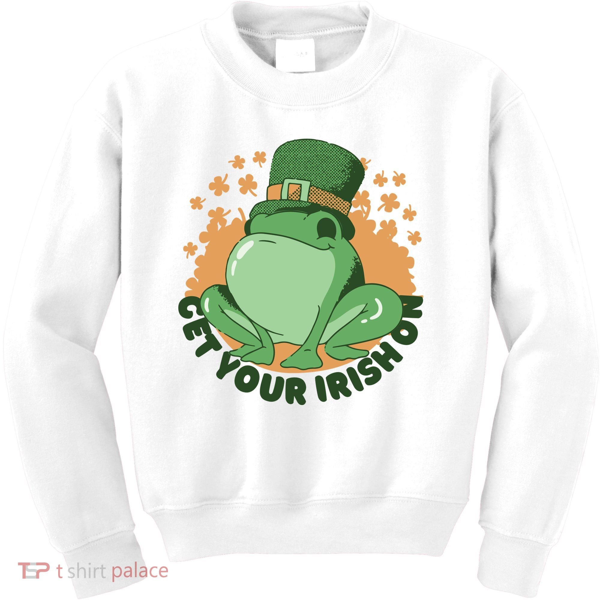 Get Your Irish On St Patricks Day Frog Kids Sweatshirt