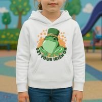 Get Your Irish On St Patricks Day Frog Kids Hoodie thumb 3