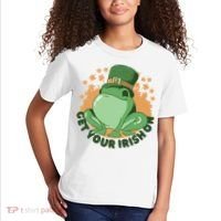 Get Your Irish On St Patricks Day Frog Kids T-Shirt thumb 2
