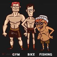 Gym Bike Fishing Funny Ornament thumb 1