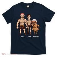 Gym Bike Fishing Funny T-Shirt thumb 0