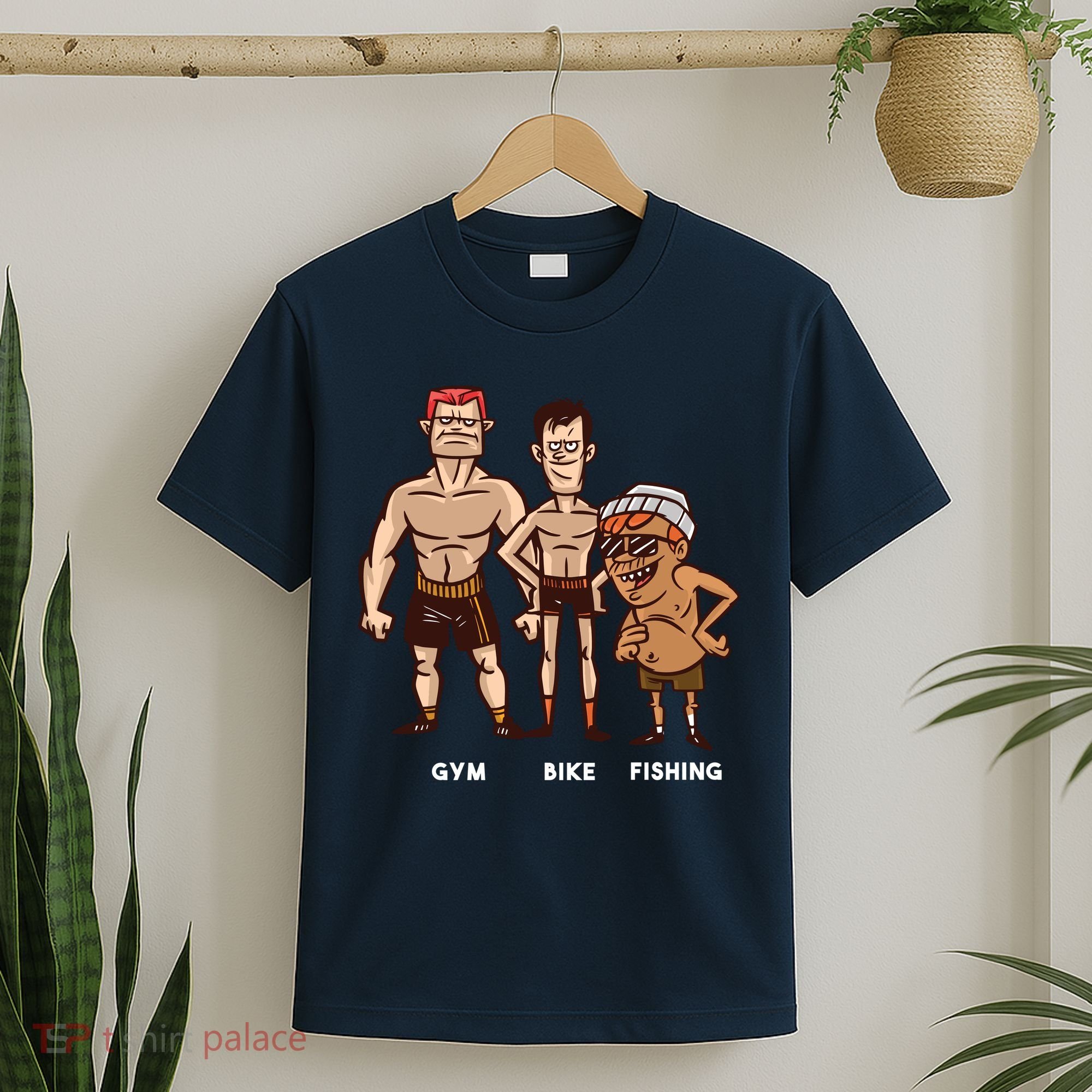 Gym Bike Fishing Funny T-Shirt