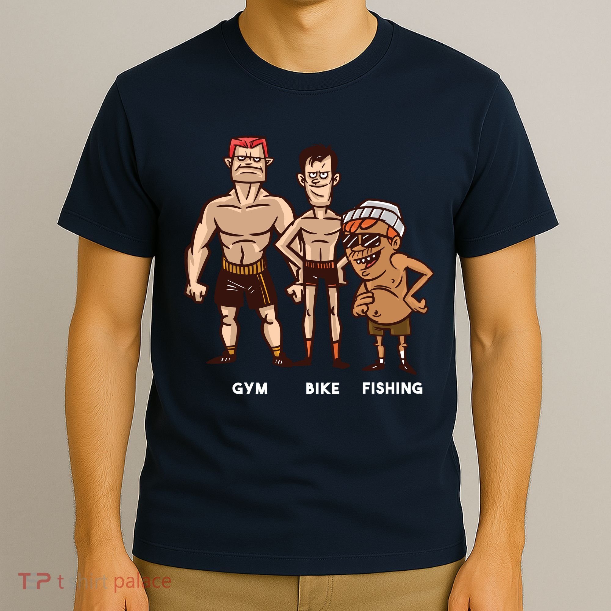 Gym Bike Fishing Funny T-Shirt