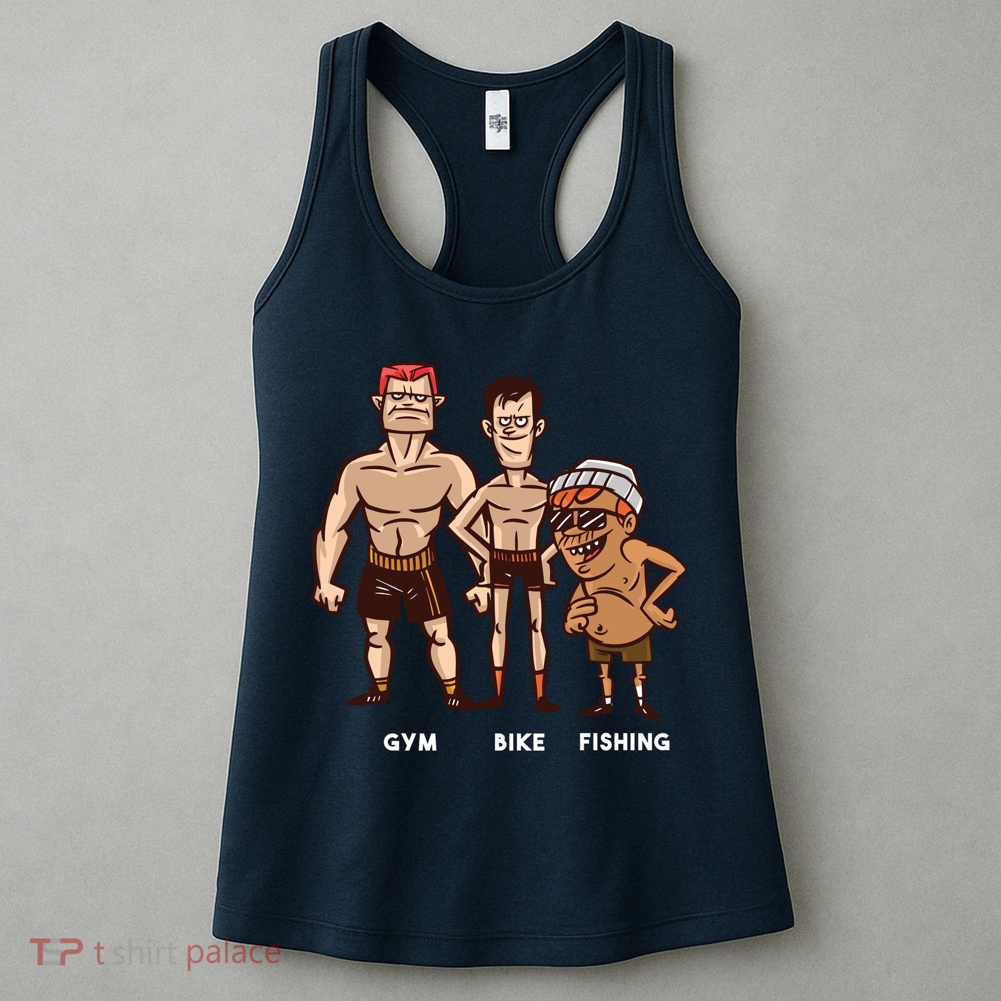 Gym Bike Fishing Funny Women's Tank Top
