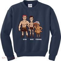 Gym Bike Fishing Funny Kids Sweatshirt thumb 0
