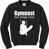 Gymnast Power Strength Fearless Kids Sweatshirt thumb 0