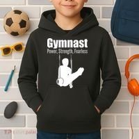 Gymnast Power Strength Fearless Kids Hoodie thumb 2