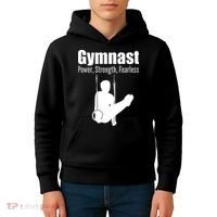 Gymnast Power Strength Fearless Kids Hoodie thumb 4