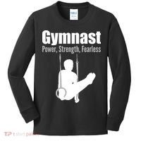 Gymnast Power Strength Fearless Kids Long Sleeve Shirt thumb 0