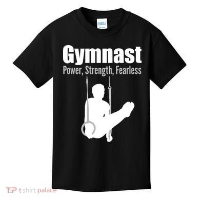 Gymnast Power Strength Fearless Kids T-Shirt