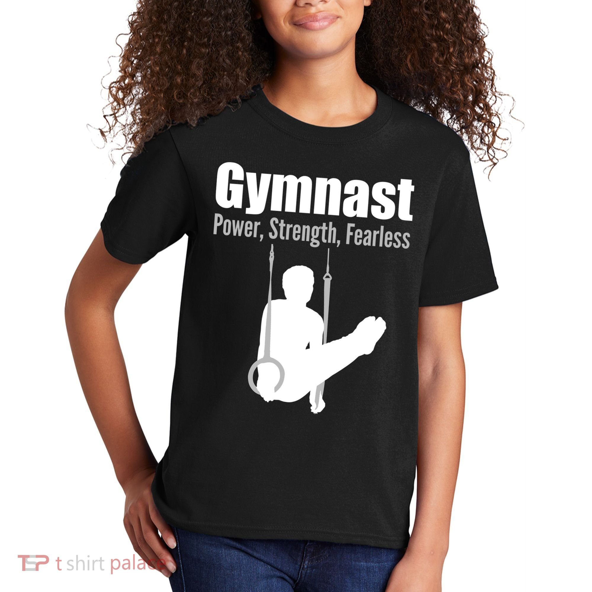 Gymnast Power Strength Fearless Kids T-Shirt