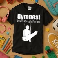 Gymnast Power Strength Fearless Kids T-Shirt thumb 3