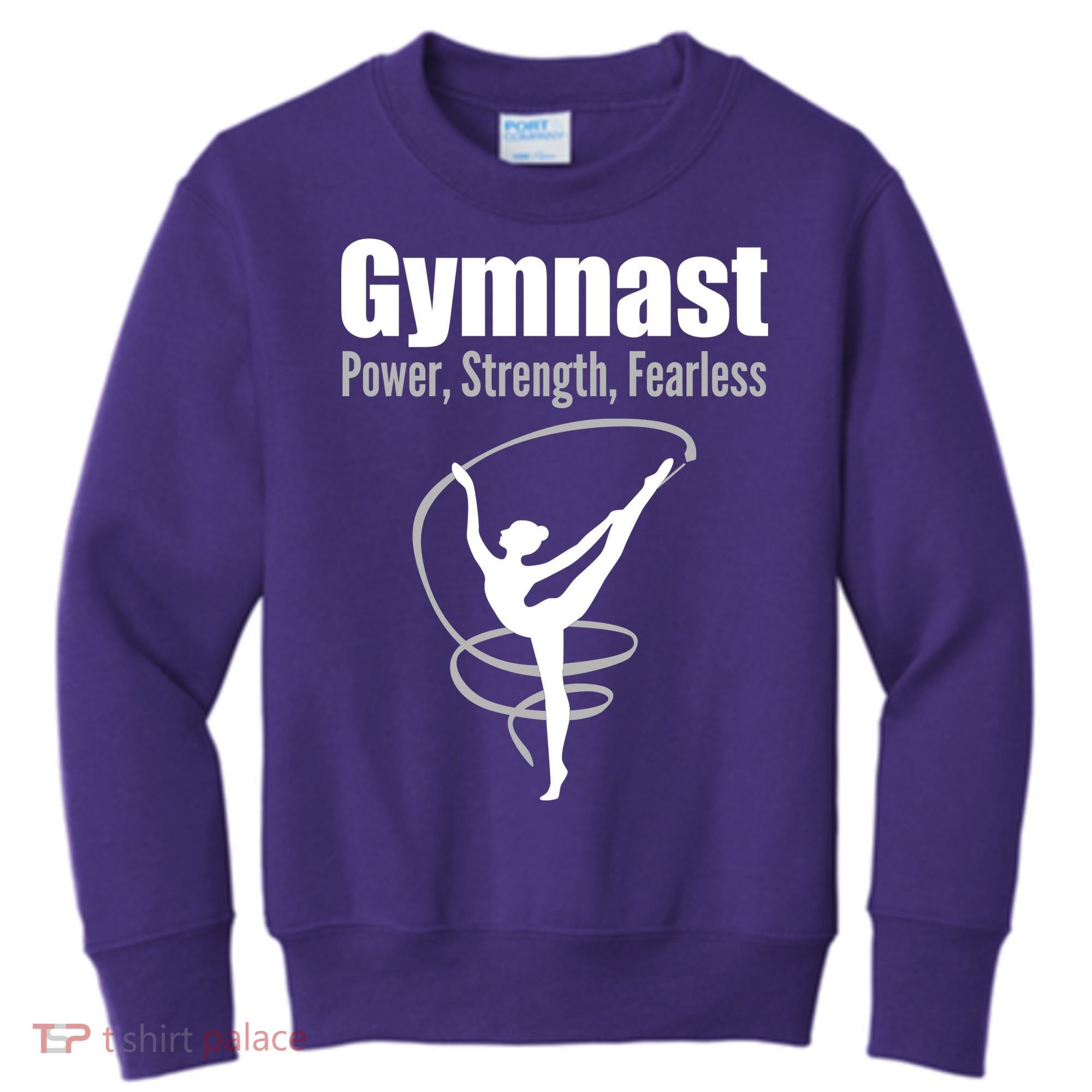 Gymnast Power Strength Fearless Rhythmic Gymnastics Kids Sweatshirt