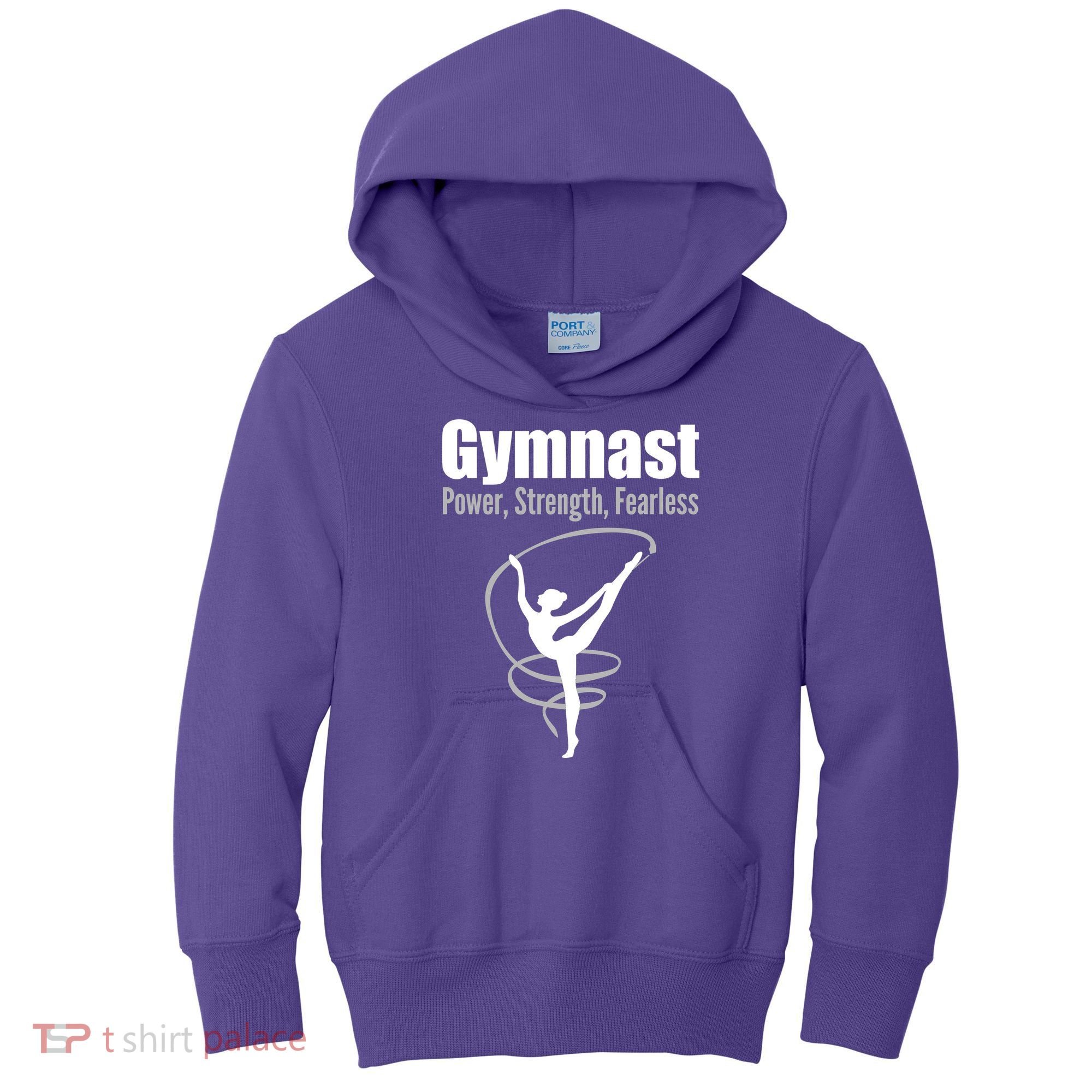 Gymnast Power Strength Fearless Rhythmic Gymnastics Kids Hoodie