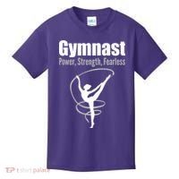 Gymnast Power Strength Fearless Rhythmic Gymnastics Kids T-Shirt thumb 0
