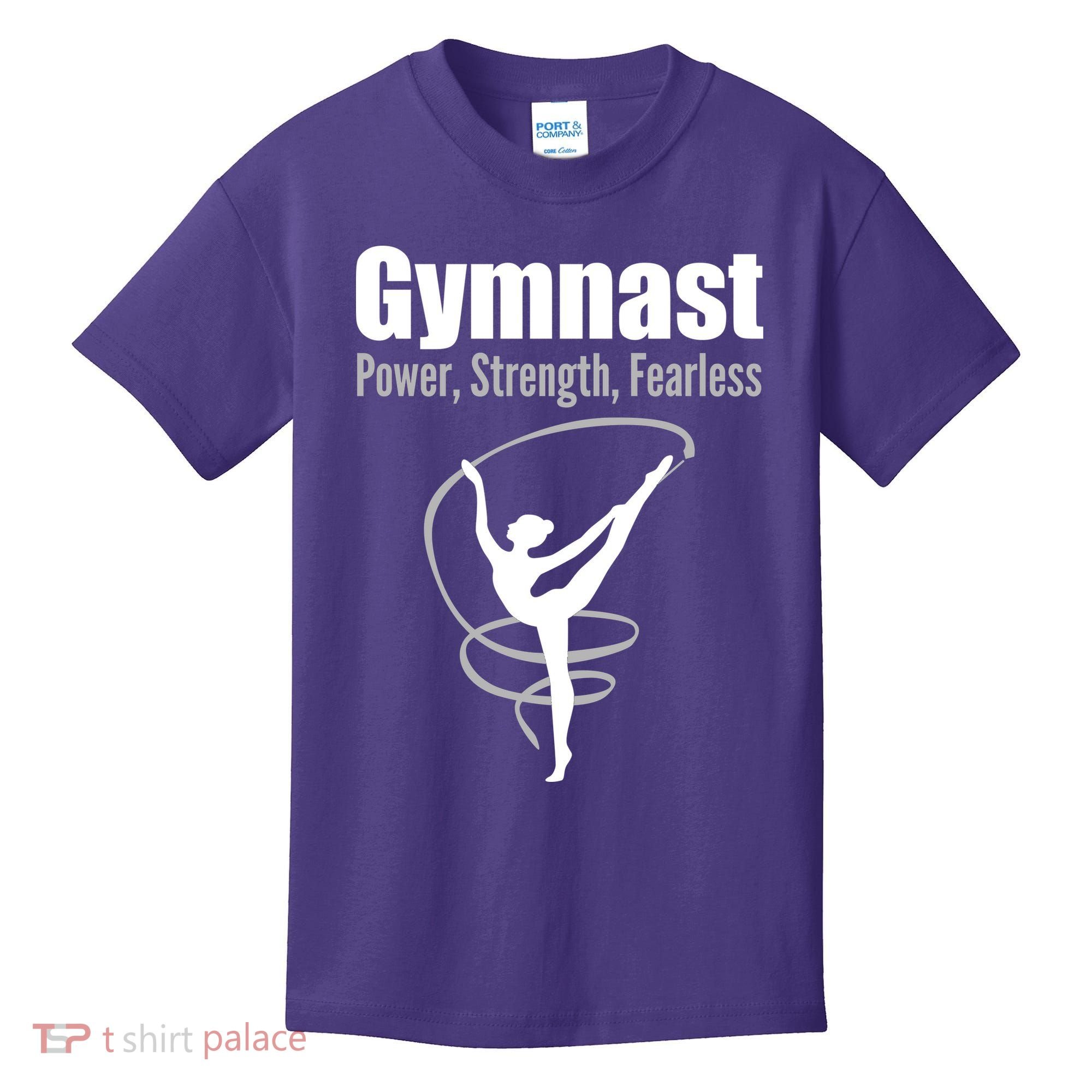 Gymnast Power Strength Fearless Rhythmic Gymnastics Kids T-Shirt